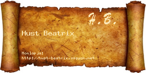 Hust Beatrix névjegykártya